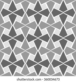 Geometric Islamic Seamless Pattern Arabesque grey