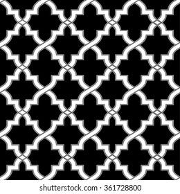 Geometric Islamic Seamless Pattern Arabesque gray