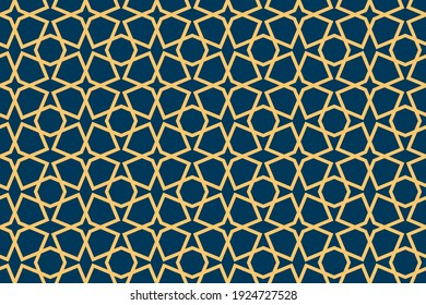 Geometric Islamic Seamless Pattern for decoration greeting card or interior. Vector Illustration.