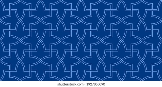 Geometric Islamic Seamless Pattern for decoration greeting card or interior. Vector Illustration.