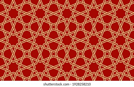Geometrisches islamisches Nahtloses Muster für die Dekoration Grußkarte oder Interieur. Vektorgrafik.