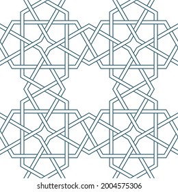 Geometric Islamic Seamless Pattern for decoration greeting card or interior. Vector Illustration.