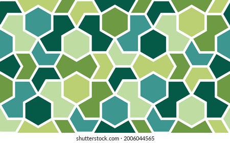 Geometric Islamic Seamless Pattern for decoration greeting card or interior. Vector Illustration.