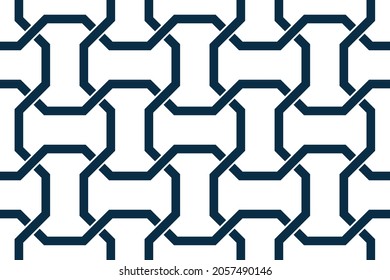Patrón geométrico islámico sin soldadura para tarjeta de saludo de decoración o interior. Ilustración vectorial.