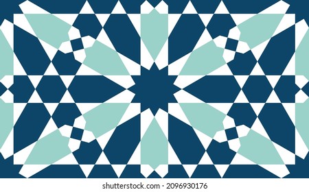 Geometric Islamic Seamless Pattern for decoration greeting card or interior. Vector Illustration.