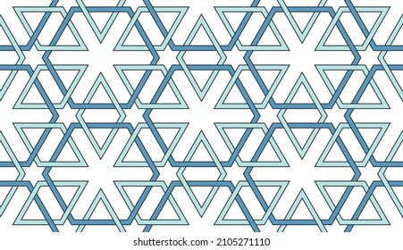 Geometric Islamic Seamless Pattern for decoration greeting card or interior. Vector Illustration.