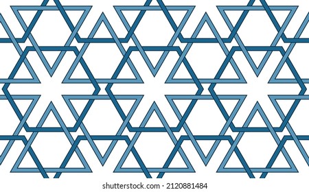 Geometric Islamic Seamless Pattern for decoration greeting card or interior. Vector Illustration.