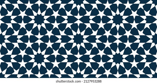 Geometric Islamic Seamless Pattern for decoration greeting card or interior. Vector Illustration.