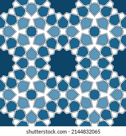Geometric Islamic Seamless Pattern for decoration greeting card or interior. Vector Illustration.
