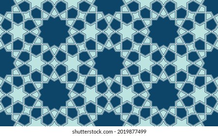 Geometric Islamic Seamless Patterns for decoration greeting card or interior. Vector Illustration.