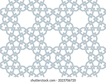 Geometric Islamic Seamless Patterns for decoration greeting card or interior. Vector Illustration.