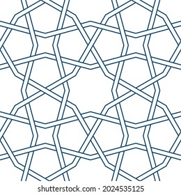 Geometric Islamic Seamless Patterns for decoration greeting card or interior. Vector Illustration.