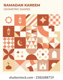 Geometric islamic shapes ramadan kareem