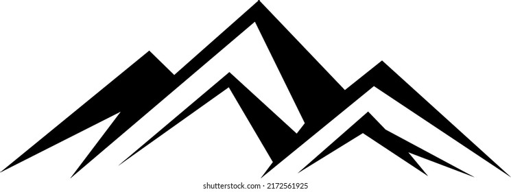 Geometric Isolated Abstract Mountains Silhouette Stock Vector (Royalty ...