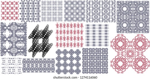 Geometric isolated elements  15 patterns set