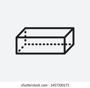 Geometric isometric sign vector illustration