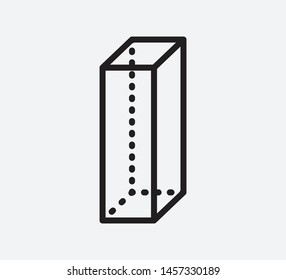 Geometric isometric sign vector illustration