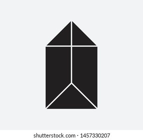 Geometric isometric sign vector illustration