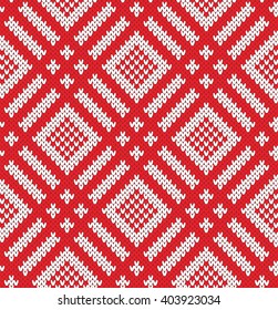 Geometric Jacquard Seamless Knitting Pattern Stock Vector (Royalty Free ...