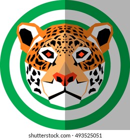 geometric jaguar, vector illustration
