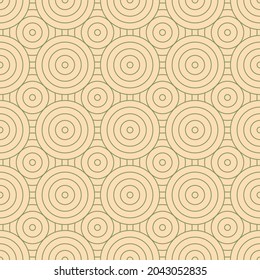 Patrón geométrico japonés sin soldadura. Círculos y ondas fondo sin costura. mosaico de fondo de repetición oriental de "seigaiha". seigaiha significa olas oceánicas.