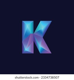 Modernes Design des geometrischen K-Logos