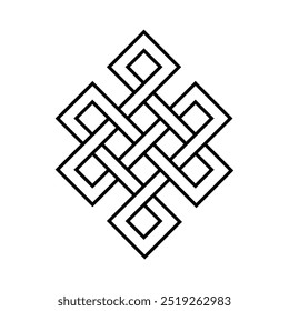 Geometric Karma Symbol Vector Illustration