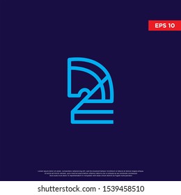 geometric knight logo. monoline style. modern icon, template design