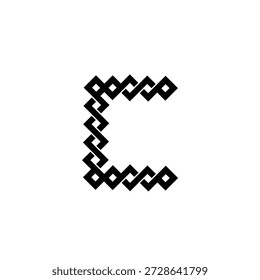 Geometric Knotwork Letter C Monogram
