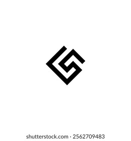 geometric l and s logo