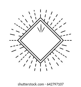 geometric label emblem decoration outlined