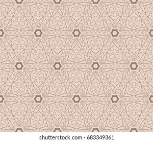 geometric lace pattern. vector illustration. For design, wallpaper, background fills, fill, card, banner, flyer. Ethnic ornament. beige color