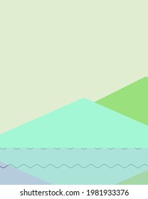 Geometrische Landschaftsgenerative Kunst-Plakatgrafik