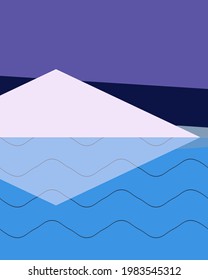 Geometrische Landschaftsgenerative Kunst-Plakatgrafik