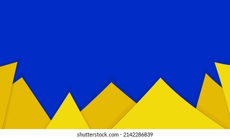 Geometric landscape in Ukrainian style.Paper-cut abstract background
