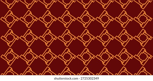 Geometrisches Gitter Ornament Muster in Rot