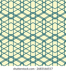 Geometric lattice structure with interconnected lines Seamless pattern
