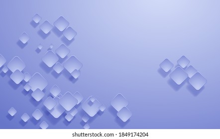 Geometric layered background. Square shapes on the blue background. Vector EPS10