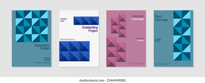 Geometric layout design creative template. This is a abstract background template vector illustration. Design for book cover,brochure,poster,banner,handbill,flyer,marketing,business,presentation,brand