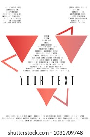 Geometric layout design for your business. Vector cover design. Can be used for poster, brochure, magazine, card, book, flyer, banner, anniversary
 Trendy corporate style.