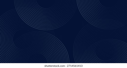 Geométrico, diseño, gráfico, Sitio web, líneas geométricas brillantes azules panorámicas sobre fondo azul oscuro. buen concepto