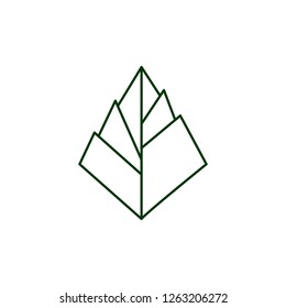 Geometric Leaf Logo