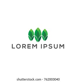 Geometric leaf logo with Mature style