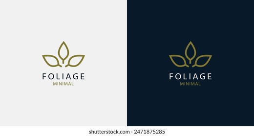 Geometric leaf logo vector art. Foliage design for a nature related business.