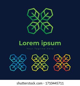 Geometric Leaf Logo Vector artwork