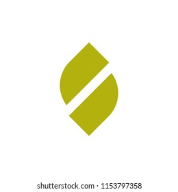 geometric leaf simple logo vector