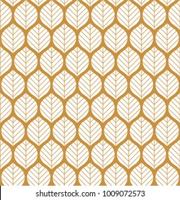 Geometric leaves vector seamless pattern. Abstract vector texture. Leaf background.