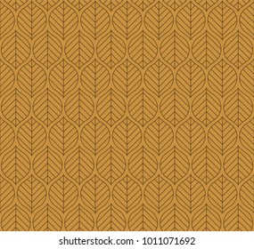 Geometric leaves vector seamless pattern. Abstract vector texture. Leaf background.