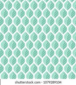 Geometric leaves vector seamless pattern. Abstract vector texture. Leaf background.