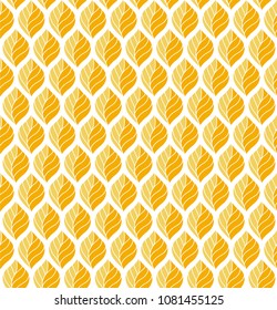 Geometric leaves vector seamless pattern. Abstract vector texture. Leaf background.